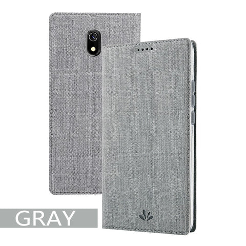 VILI DMX Cross Texture Card Holder Leather Mobile Case for Xiaomi Redmi 8A