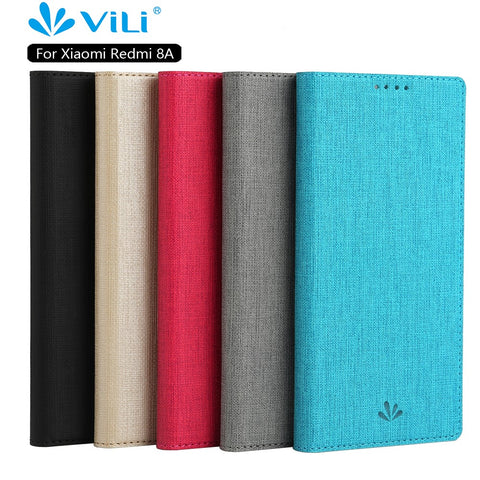 VILI DMX Cross Texture Card Holder Leather Mobile Case for Xiaomi Redmi 8A