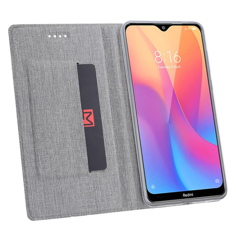 VILI DMX Cross Texture Card Holder Leather Mobile Case for Xiaomi Redmi 8A