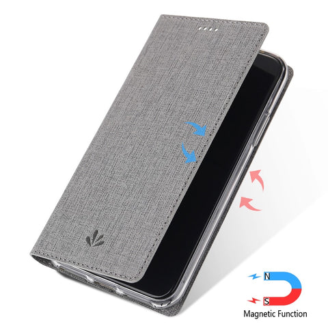 VILI DMX Cross Texture Card Holder Leather Mobile Case for Xiaomi Redmi 8A