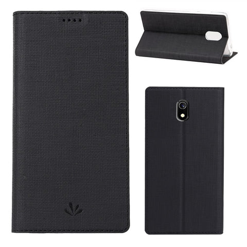VILI DMX Cross Texture Card Holder Leather Mobile Case for Xiaomi Redmi 8A