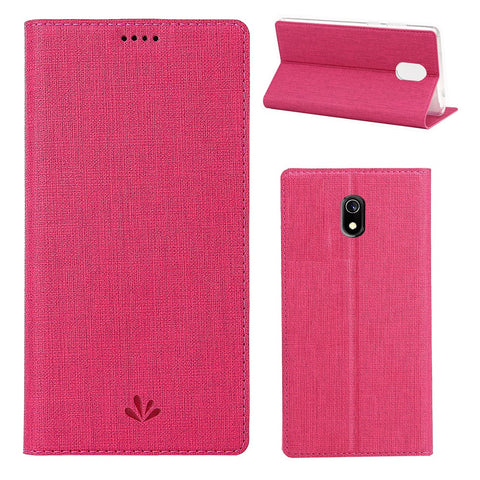 VILI DMX Cross Texture Card Holder Leather Mobile Case for Xiaomi Redmi 8A