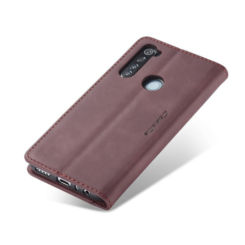 CASEME 013 Series Auto-absorbed Leather Wallet Stand Phone Covering Case for Xiaomi Redmi Note 8