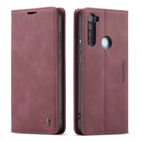 CASEME 013 Series Auto-absorbed Leather Wallet Stand Phone Covering Case for Xiaomi Redmi Note 8