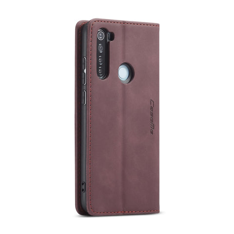 CASEME 013 Series Auto-absorbed Leather Wallet Stand Phone Covering Case for Xiaomi Redmi Note 8