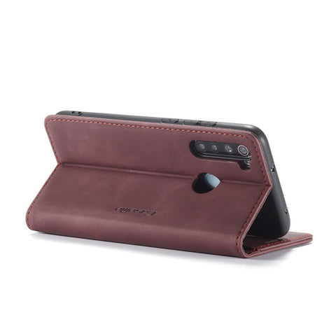 CASEME 013 Series Auto-absorbed Leather Wallet Stand Phone Covering Case for Xiaomi Redmi Note 8