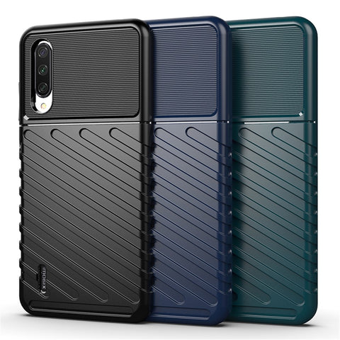 Thunder Series Twill Design Soft TPU Back Case for Xiaomi Mi CC9 / Mi CC9 Meitu Edition