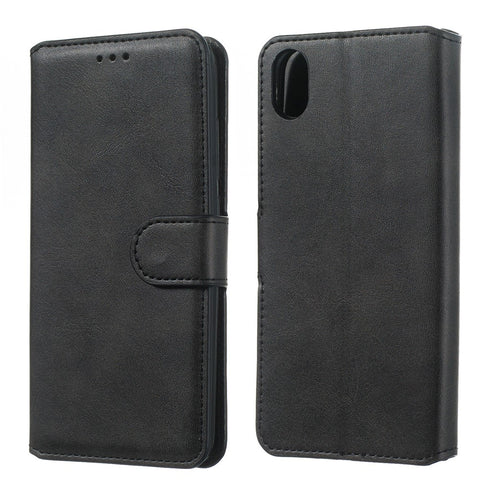 Solid Color Wallet Magnetic Leather Shell with Stand for Xiaomi Redmi 7A