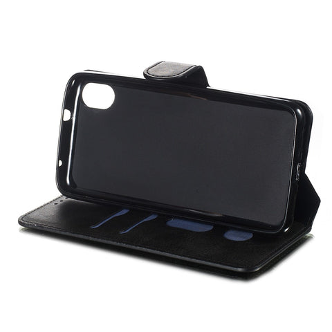 Solid Color Wallet Magnetic Leather Shell with Stand for Xiaomi Redmi 7A