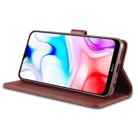 AZNS PU Leather Wallet Stand Case for Xiaomi Redmi 8/8A