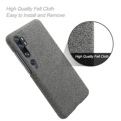 KSQ Cloth Coated Plastic Back Cover for Xiaomi Mi CC9 Pro / Mi Note 10/ Mi Note 10 Pro
