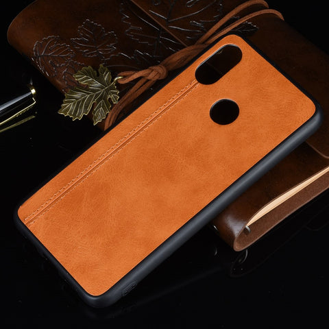 Leather Coated PC + TPU Combo Protective Cover for Xiaomi Mi 8 SE (5.88-inch)