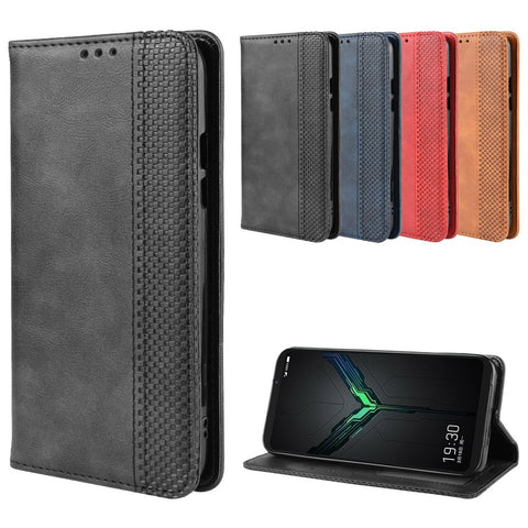 Retro Style PU Leather Stand Wallet Phone Casing for Xiaomi Black Shark 2/Black Shark 2 Pro