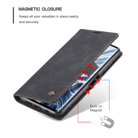 CASEME 013 Series Auto-absorbed Leather Wallet Case for Xiaomi Mi CC9 Pro/Mi Note 10 Pro/Mi Note 10