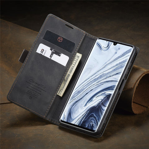CASEME 013 Series Auto-absorbed Leather Wallet Case for Xiaomi Mi CC9 Pro/Mi Note 10 Pro/Mi Note 10