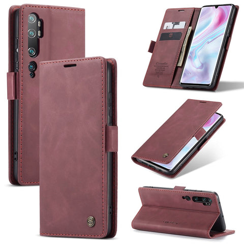 CASEME 013 Series Auto-absorbed Leather Wallet Case for Xiaomi Mi CC9 Pro/Mi Note 10 Pro/Mi Note 10