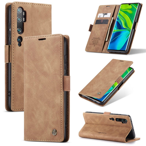 CASEME 013 Series Auto-absorbed Leather Wallet Case for Xiaomi Mi CC9 Pro/Mi Note 10 Pro/Mi Note 10