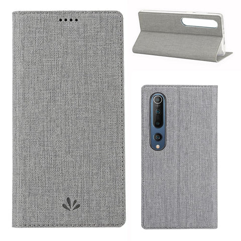 VILI DMX Cross Texture Stand Leather Card Holder Case for Xiaomi Mi 10 / Mi 10 Pro