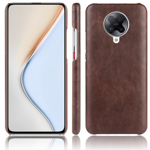 Litchi Skin Leather Coated Hard PC Cover for Xiaomi Redmi K30 Pro/Xiaomi Poco F2 Pro/Redmi K30 Pro Zoom