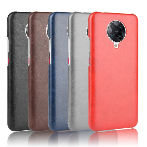 Litchi Skin Leather Coated Hard PC Cover for Xiaomi Redmi K30 Pro/Xiaomi Poco F2 Pro/Redmi K30 Pro Zoom