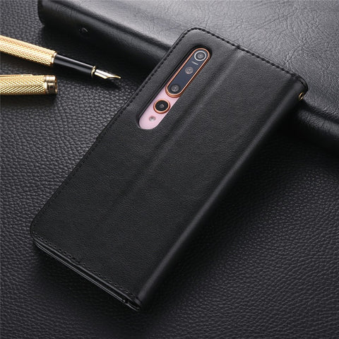 AZNS Leather with Wallet Casing for Xiaomi Mi 10/Mi 10 Pro