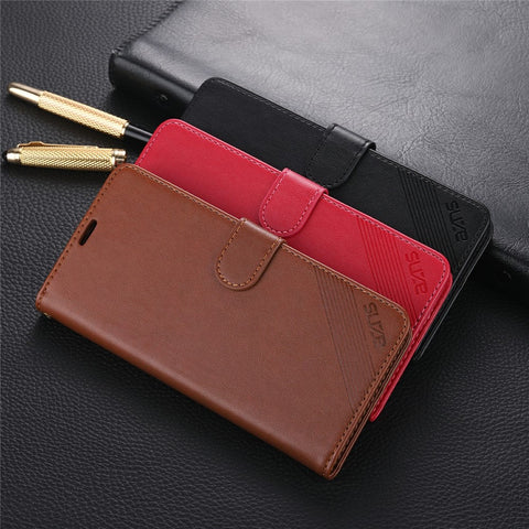 AZNS Leather with Wallet Casing for Xiaomi Mi 10/Mi 10 Pro