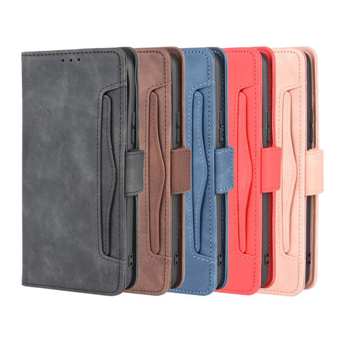 Multiple Card Slots Protection Magnetic PU Leather Shell for Xiaomi Mi 10 Lite 5G/10 Youth 5G