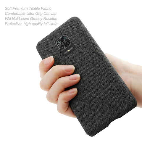 KSQ Cloth Coated PC Mobile Protective Phone Case Cover for Xiaomi Redmi Note 9S / Redmi Note 9 Pro / Redmi Note 9 Pro Max