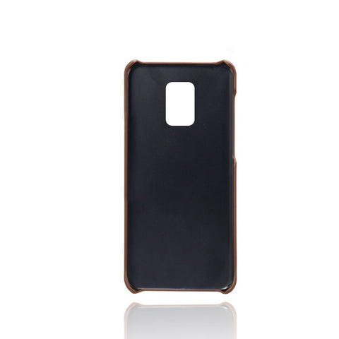 KSQ Double Card Slots PU Leather Coated Plastic Phone Hard Cover for Xiaomi Redmi Note 9 Pro/9 Pro Max/9S