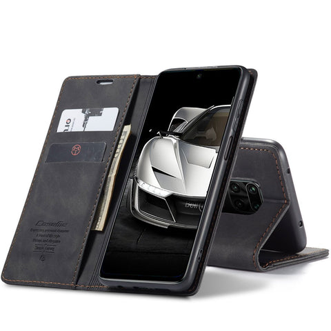 CASEME 013 Series Auto-absorbed Leather Wallet Case for Xiaomi Redmi Note 9 Pro/Note 9 Pro Max/Note 9S