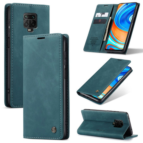 CASEME 013 Series Auto-absorbed Leather Wallet Case for Xiaomi Redmi Note 9 Pro/Note 9 Pro Max/Note 9S