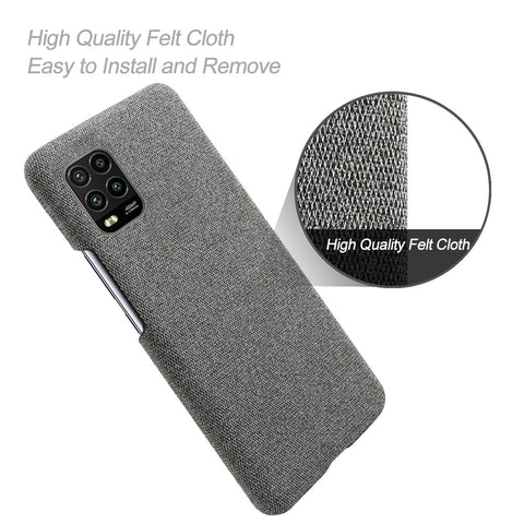 KSQ Cloth Skin PC Protective Shell for Xiaomi Mi 10 Lite 5G