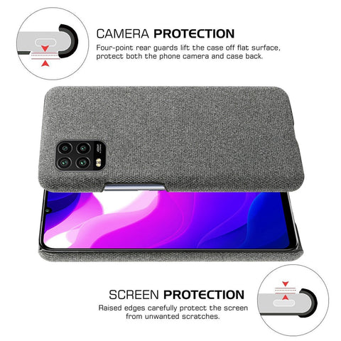 KSQ Cloth Skin PC Protective Shell for Xiaomi Mi 10 Lite 5G