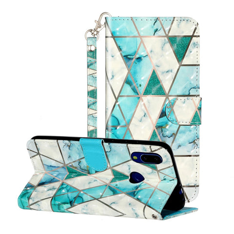 Light Spot Decor Pattern Printing Wallet Stand Flip Leather Cover for Xiaomi Redmi 7