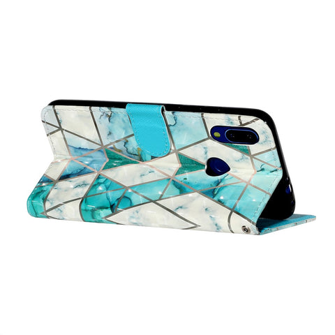 Light Spot Decor Pattern Printing Wallet Stand Flip Leather Cover for Xiaomi Redmi 7