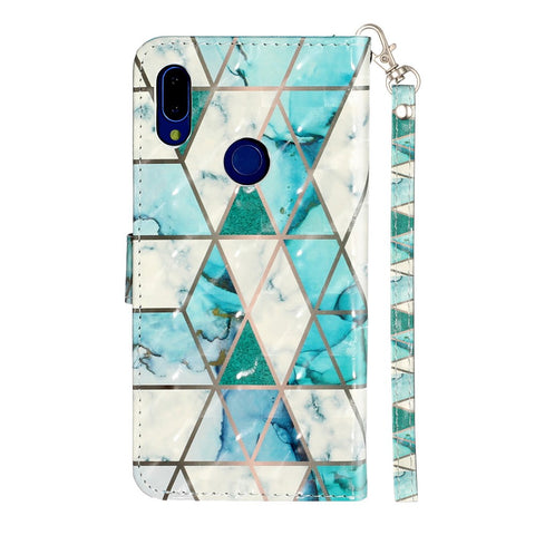 Light Spot Decor Pattern Printing Wallet Stand Flip Leather Cover for Xiaomi Redmi 7