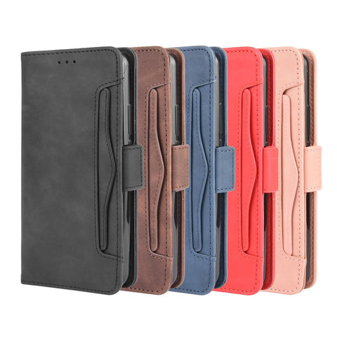 Wallet Stand Flip Leather Phone Cover for Xiaomi Redmi 9 Prime (India) / Redmi 9 Multiple Card Holders Design Phone Case