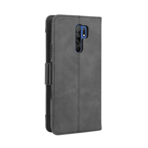 Wallet Stand Flip Leather Phone Cover for Xiaomi Redmi 9 Prime (India) / Redmi 9 Multiple Card Holders Design Phone Case
