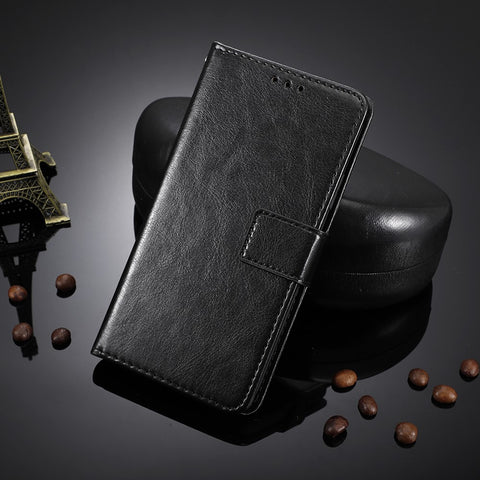 Crazy Horse Texture Wallet Stand Leather Phone Case for Xiaomi Redmi 9 Prime (India) / Redmi 9