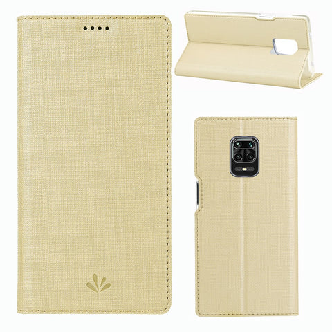 VILI DMX Cross Texture Leather Flip Cover for Xiaomi Redmi Note 9S/Note 9 Pro/Note 9 Pro Max