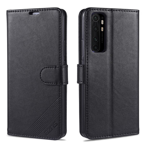 AZNS Phone Shell Leather Wallet Stand Case for Xiaomi Mi Note 10 Lite