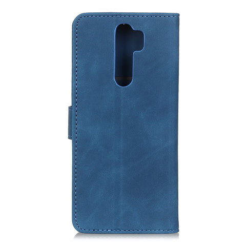 KHAZNEH Retro Leather Wallet Stand Mobile Phone Shell for Xiaomi Redmi 9