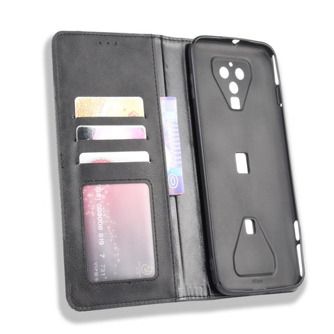 Auto-absorbed PU Leather Shell Wallet Cell Phone Cover for Xiaomi Black Shark 3 Pro