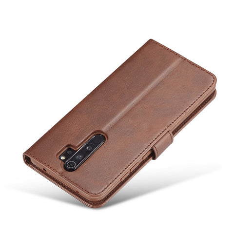LC.IMEEKE Cowhide Texture Leather Wallet Stand Phone Case for Xiaomi Redmi 9