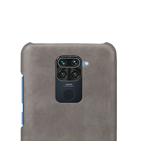 KSQ Crazy Horse Skin PU Leather Coated Hard PC Protective Shell for Xiaomi Redmi Note 9/Redmi 10X 4G