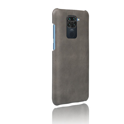 KSQ Crazy Horse Skin PU Leather Coated Hard PC Protective Shell for Xiaomi Redmi Note 9/Redmi 10X 4G