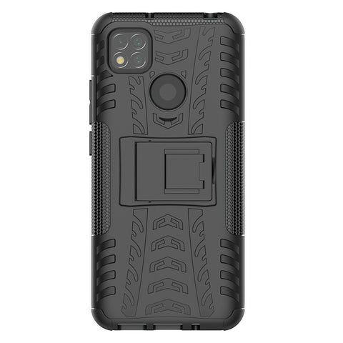 Cool Tyre PC + TPU 2 in 1 Kickstand Protection Phone Shell for Xiaomi Redmi 9C/9C NFC/Redmi 9 (India)/Redmi 10A/Xiaomi Poco C3