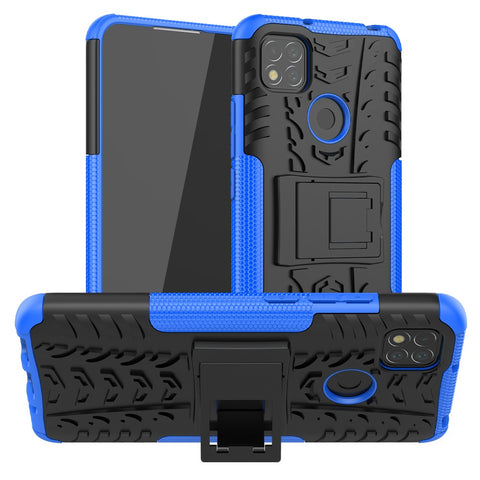 Cool Tyre PC + TPU 2 in 1 Kickstand Protection Phone Shell for Xiaomi Redmi 9C/9C NFC/Redmi 9 (India)/Redmi 10A/Xiaomi Poco C3