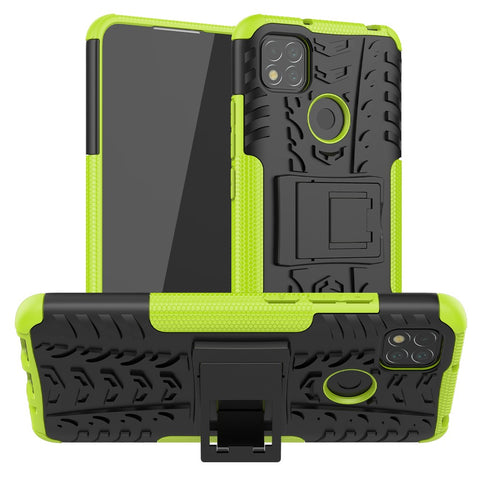 Cool Tyre PC + TPU 2 in 1 Kickstand Protection Phone Shell for Xiaomi Redmi 9C/9C NFC/Redmi 9 (India)/Redmi 10A/Xiaomi Poco C3