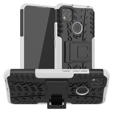 Cool Tyre PC + TPU 2 in 1 Kickstand Protection Phone Shell for Xiaomi Redmi 9C/9C NFC/Redmi 9 (India)/Redmi 10A/Xiaomi Poco C3